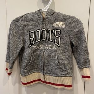 Roots Grey Marled Hoodie w/Sherpa Lined Hood and Cabin Sleeves & Cuffs